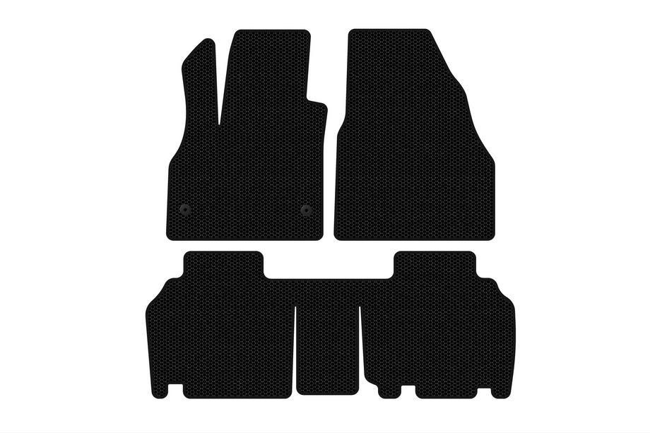 Renault Kangoo 2008–2020 Gumové autokoberce Carsuit (2 řady, 5dveřové/7místné, černé) Image