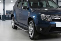 Renault Duster 2008–2017 Boční prahy Maydos V1 (2 ks, hliník ↗ nerez) fotografie 1