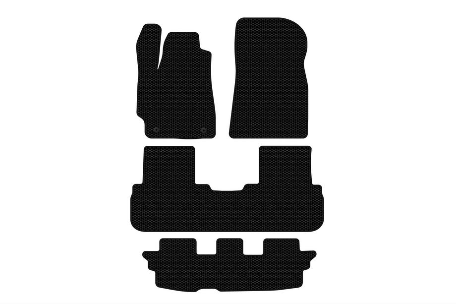 Toyota Highlander 2008–2013 Gumové autokoberce Carsuit (2 řady, černé) Image