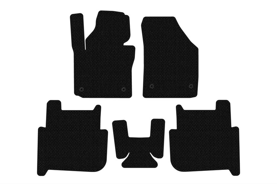 Volkswagen Touran 2003–2010 Gumové autokoberce Carsuit (2 řady, 2006-2010, 7místné, černé) Fotografie 1