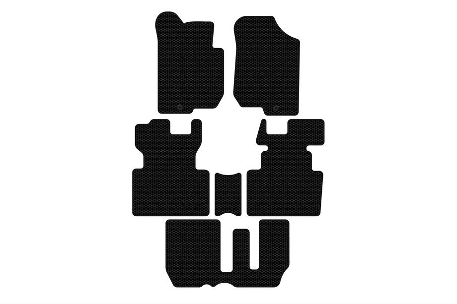 Kia Carens 1999–2012 Gumové koberce do interiéru Carsuit (2006-2012, 3 řady, 7místné, černé) Image
