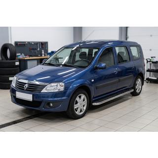 Boční prahy Maydos V1 (2 ks, hliník ↗ nerez) Dacia Logan MCV 2004–2014 fotografie 3