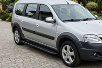 Dacia Logan MCV 2004–2014 Boční prahy Bosphorus Black (2 ks, hliník) fotografie 1