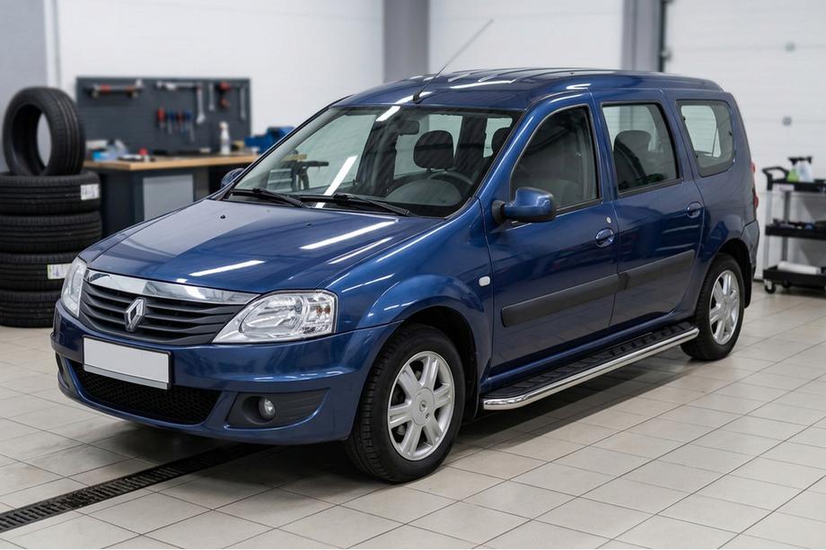 Renault Logan MCV 2005–2013 Boční nášlapy Maydos V1 (2 ks, hliník / nerez) Image