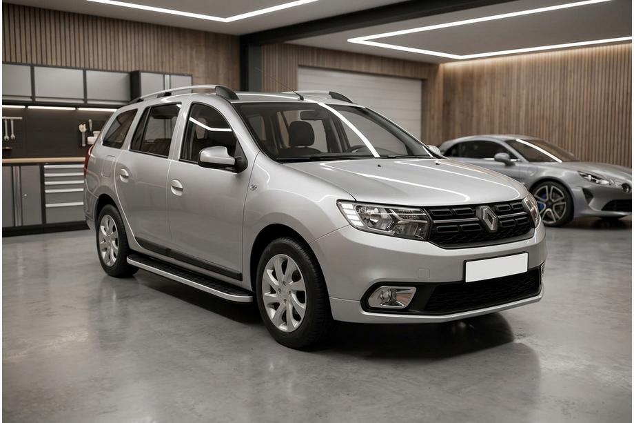 Renault Logan MCV 2013–2022 Boční prahy Tayga Grey (2 ks, hliník) Image