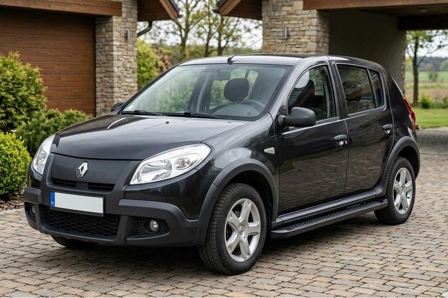Renault Sandero 2007–2013 Boční prahy Allmond Black (2 ks, hliník) Image