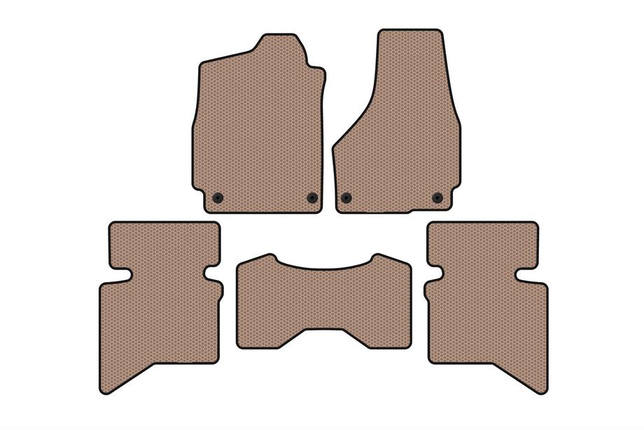 Dodge RAM (DS/DJ/D2) 2009–2024 Gumové koberečky do interiéru Carsuit (2009+, 5místné/čtyřmístná kabina, béžové) Image