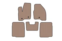 Ford Explorer 2011–2019 Gumové koberečky Carsuit do interiéru (2 řady, 2011-2015, béžové) fotografie 1