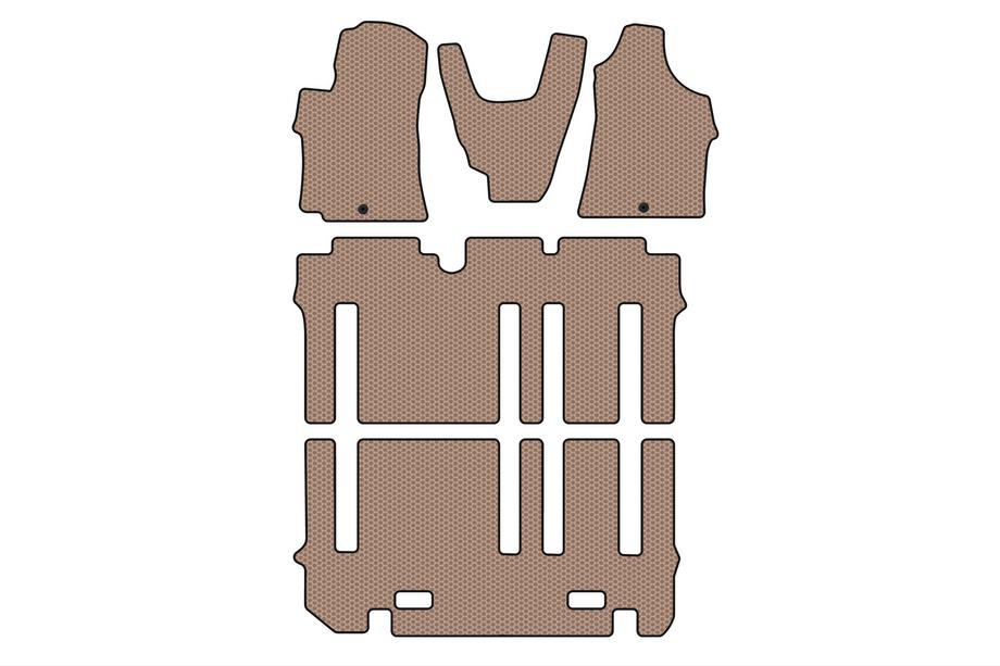 Hyundai H300, H1, Starex 2008–2020 Gumové autokoberce Carsuit (kompletní sada do interiéru, béžové) Image