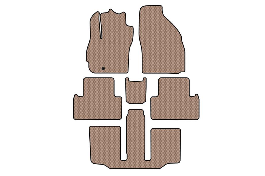 Mazda 5 2005–2009 Gumové autokoberce Carsuit (3 řady, 7místné, béžové) Image