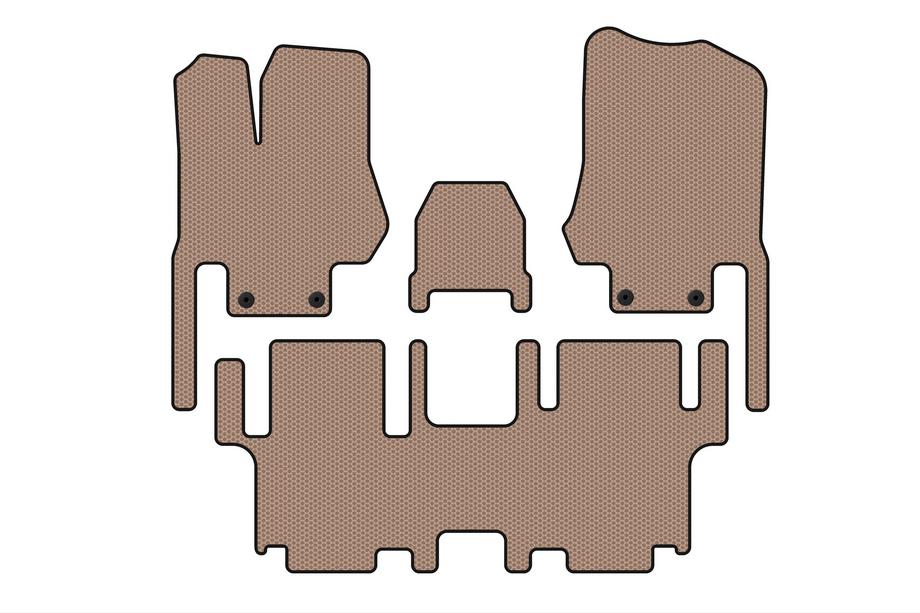 Nissan Quest 2011–2017 Gumové autokoberce Carsuit (2 řady, 7místné, béžové) Image