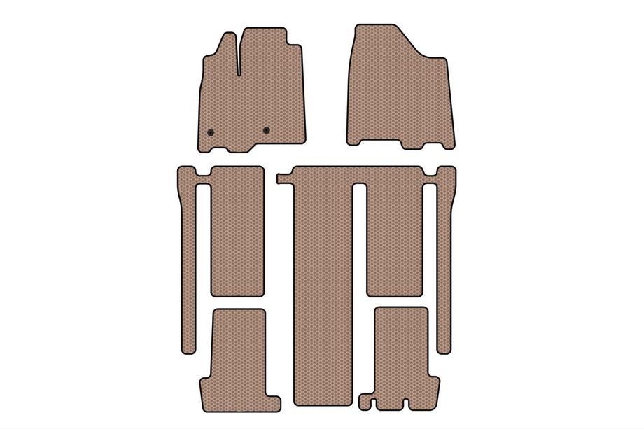 Toyota Sienna 2010–2020 Gumové autokoberce Carsuit (3 řady, béžové) Image