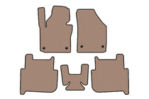 Volkswagen Touran 2003–2010 Gumové koberečky Carsuit (2 řady, 2006-2010, 7místné, béžové) fotografie 1