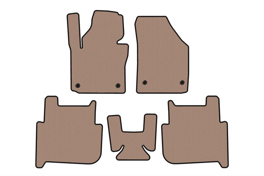 Volkswagen Touran 2003–2010 Gumové koberečky Carsuit (2 řady, 2006-2010, 7místné, béžové) Image