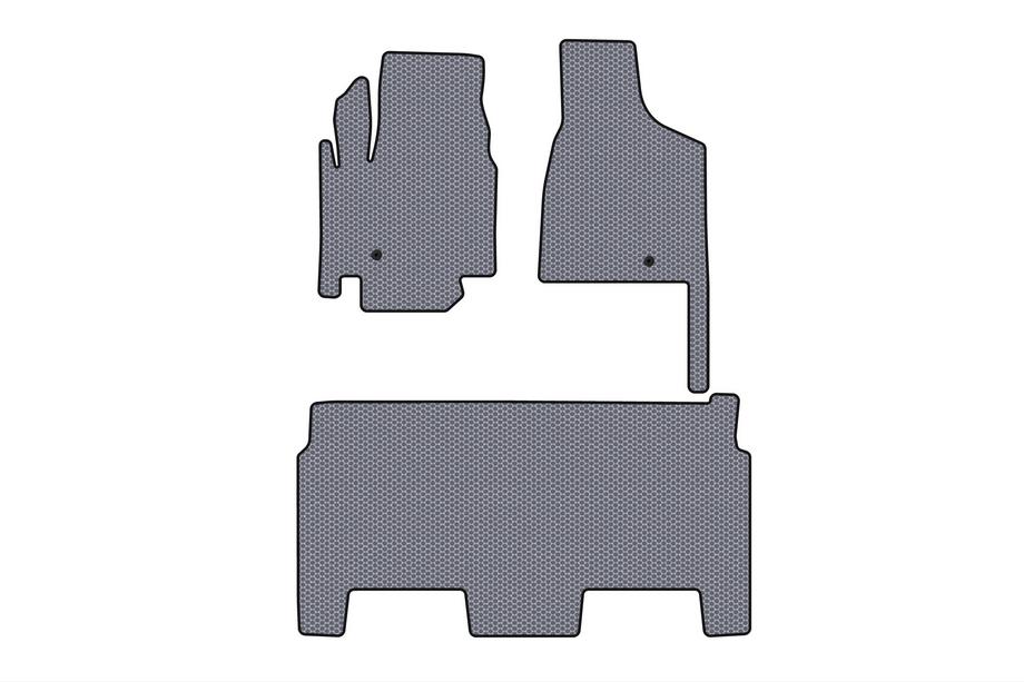 Dodge Grand Caravan V 2008–2020 Gumové autokoberce Carsuit (2008-2020, 2 řady, 8místné / výbava SXT, šedé) Fotografie 1