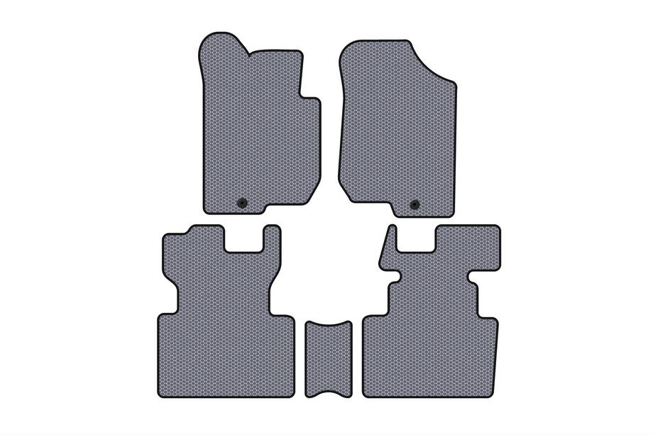 Kia Carens 1999–2012 Gumové autokoberce do interiéru Carsuit (2006-2012, 2 řady, 7místné, šedé) Image