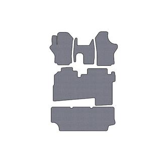 Gumové autokoberce Carsuit (2004-2007, 3 řady, 8místné, šedé) Hyundai H200, H1, Starex 1998–2007 fotografie 1