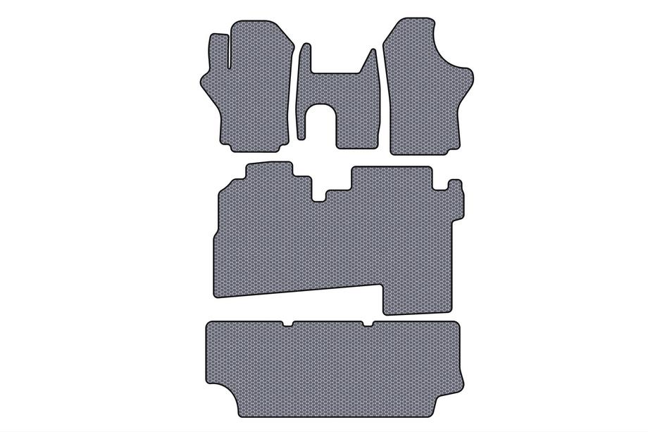 Hyundai H200, H1, Starex 1998–2007 Gumové autokoberce Carsuit (2004-2007, 3 řady, 8místné, šedé) Fotografie 1