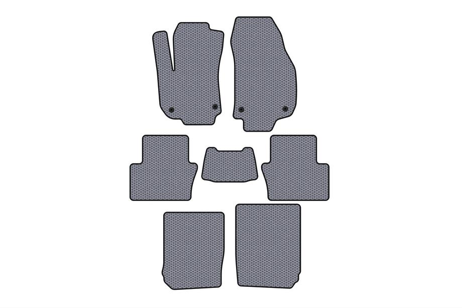 Opel Zafira B 2005–2011 Gumové autokoberce Carsuit (3 řady, šedé) Image