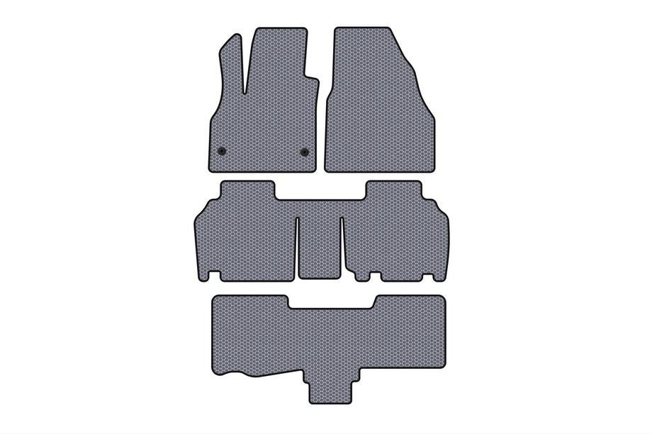 Renault Kangoo 2008–2020 Gumové autokoberce Carsuit (3 řady, 5dveřové/7místné, šedé) Image