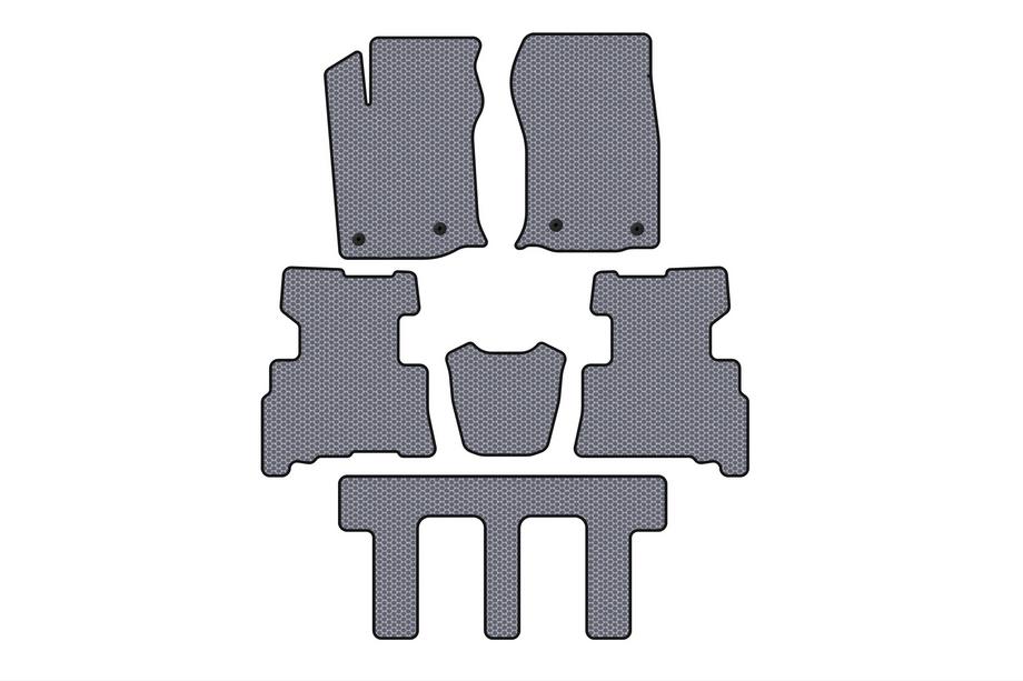 Toyota 4Runner 2009–2024 Gumové autokoberce Carsuit (3 řady, 2014-2024, 7místné, šedé) Image