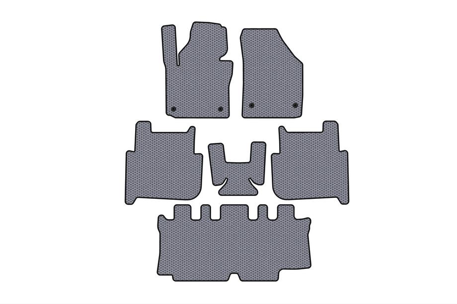 Volkswagen Touran 2003–2010 Gumové koberečky do interiéru Carsuit (3 řady, 2006-2010, pro 7 míst, šedé) Image
