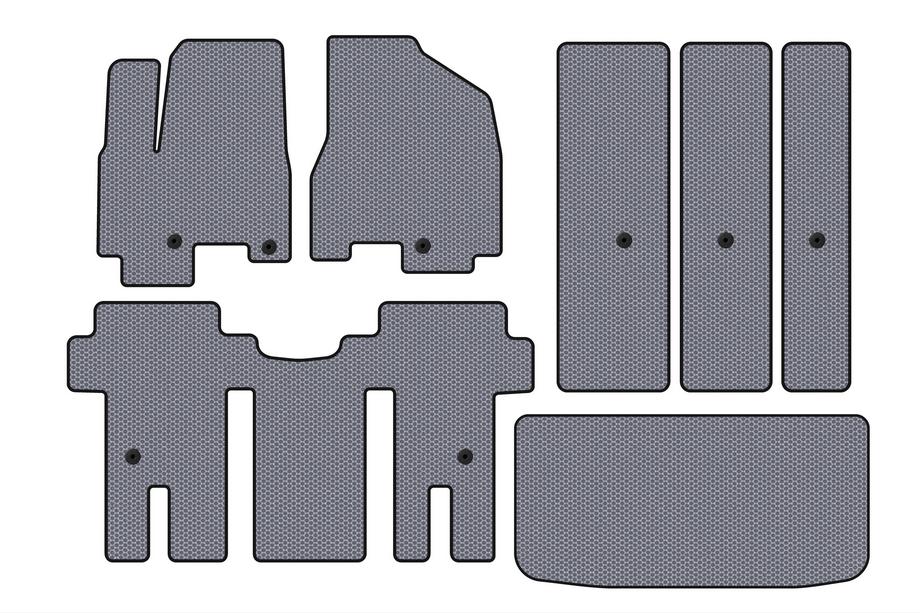 Kia Carnival 2014–2020 Gumové autokoberce Carsuit (kompletní sada do interiéru, šedé) Image