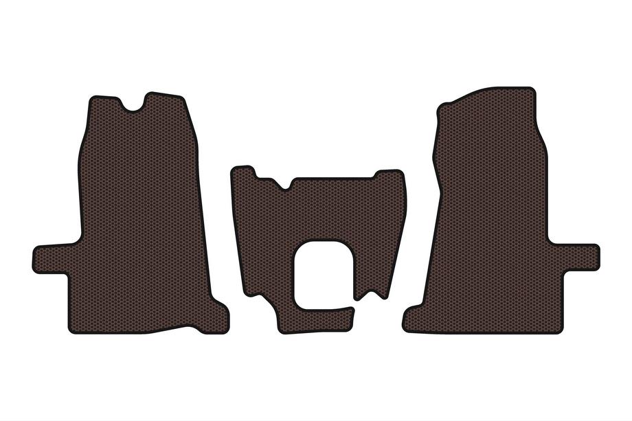 Ford Transit 2000–2014 Gumové autokoberce Carsuit (2000-2006, 1+1, manuál, hnědé) Image