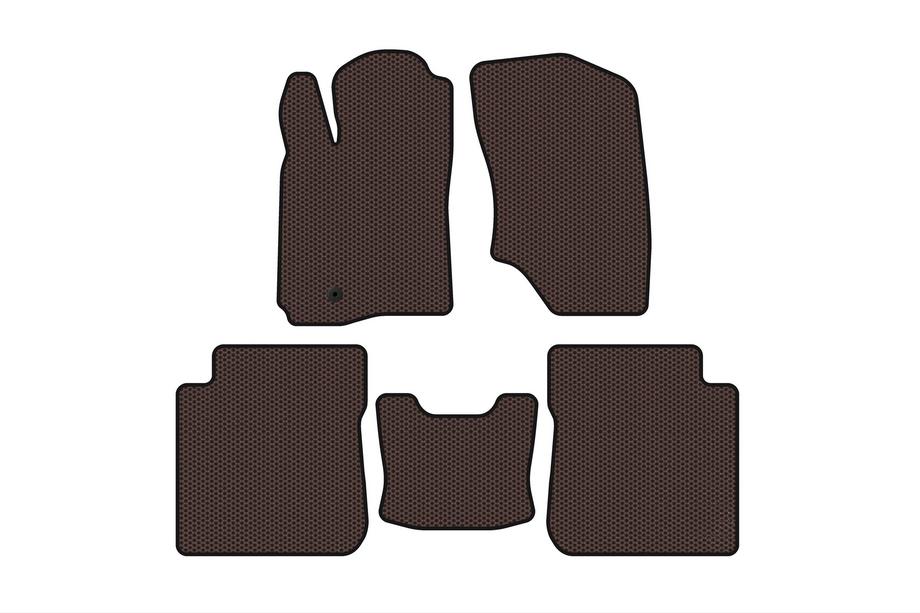 Mitsubishi Outlander 2001–2006 Gumové autokoberce Carsuit (hnědé) Image