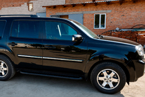 Honda Pilot 2008–2015 Boční nášlapy Allmond Black (2 ks, hliník) fotografie 3