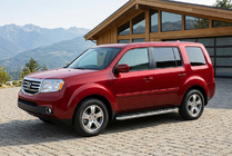 Honda Pilot 2008–2015 Boční prahy Maydos V1 (2 ks, hliník ↗ nerez) fotografie 1