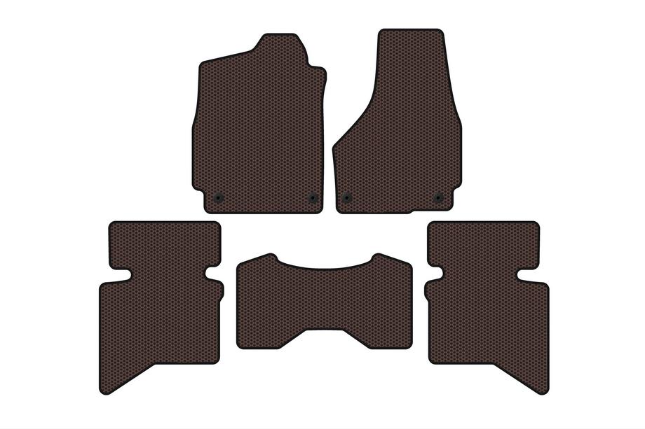 Dodge RAM (DS/DJ/D2) 2009–2024 Gumové koberečky Carsuit (2009+, 5místné / čtyřmístná kabina, hnědé) Image