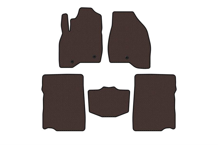 Ford Explorer 2011–2019 Gumové autokoberce do interiéru Carsuit (2017-2019, 2. řada, pro 7místné, hnědé) Image