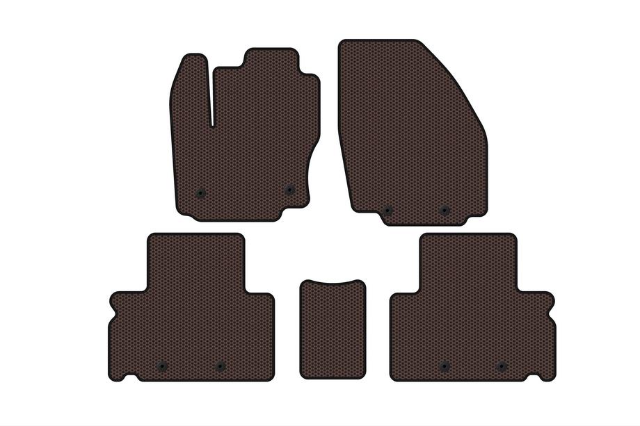 Ford S-Max 2007–2014 Gumové autokoberce Carsuit (hnědé) Image