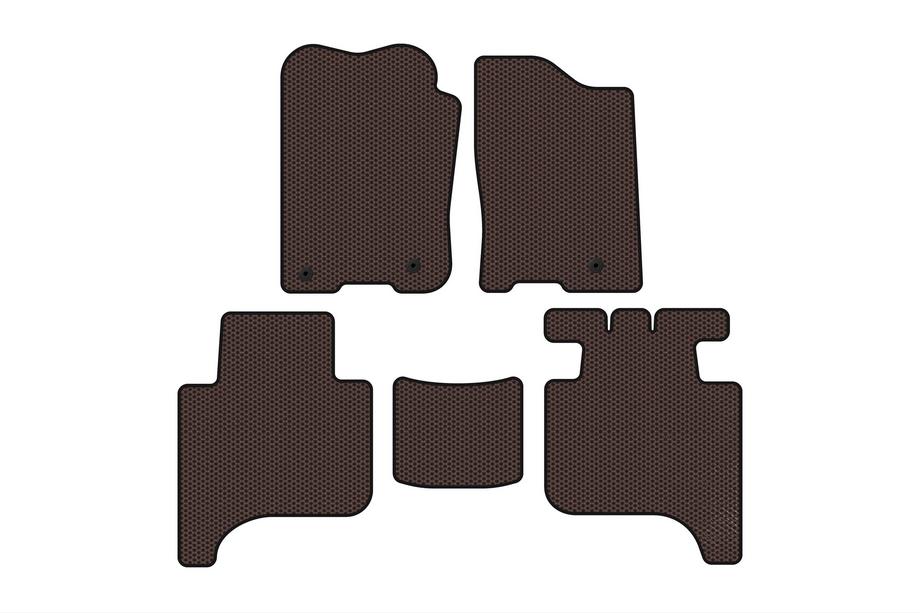 Infiniti QX56 2004–2010 Gumové autokoberce Carsuit (2 řady, 2004-2008, hnědé) Fotografie 1