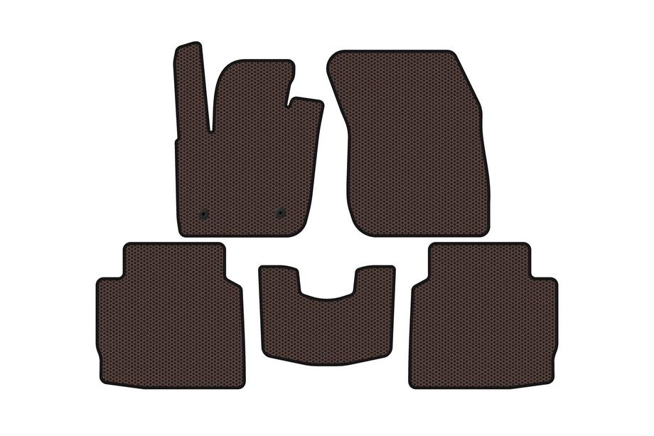 Lincoln MKZ 2012–2020 Gumové autokoberce do interiéru Carsuit (2016-2020, SD, hnědé) Fotografie 1