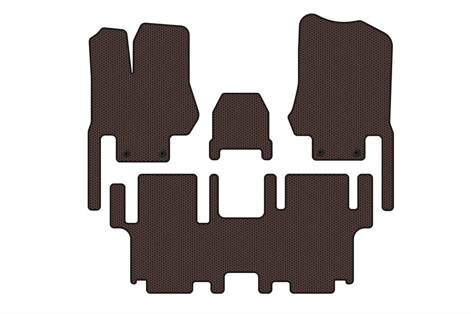 Nissan Quest 2011–2017 Gumové koberečky Carsuit (2 řady, 7místné, hnědé) Fotografie 1