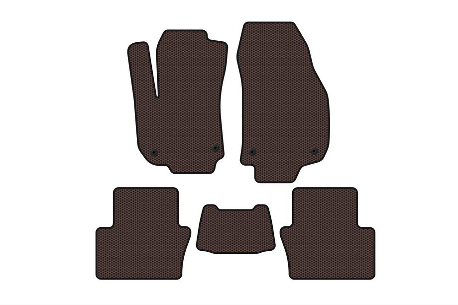 Opel Zafira B 2005–2011 Gumové autokoberce Carsuit (2 řady, hnědé) Image