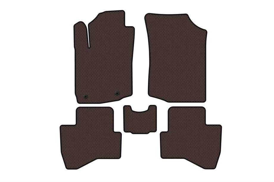 Peugeot 108 2014–2021 Gumové autokoberce Carsuit (HB, hnědé) Image