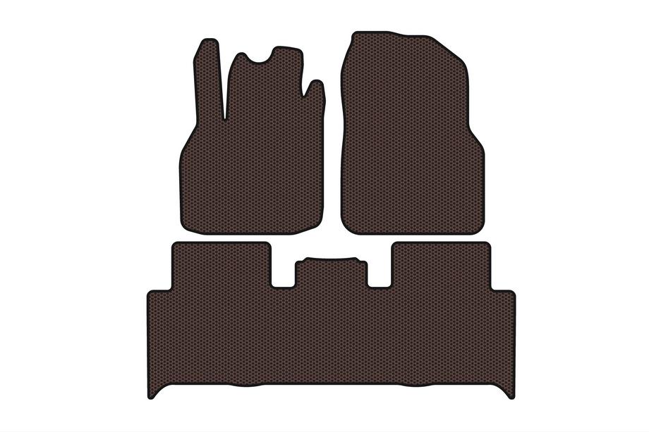 Renault Scenic/Grand 2003–2009 Gumové autokoberce Carsuit (2 řady, hnědé) Image