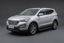 Hyundai Santa Fe 3 2012–2018 Boční prahy Bosphorus Black (2 ks, hliník) fotografie 1
