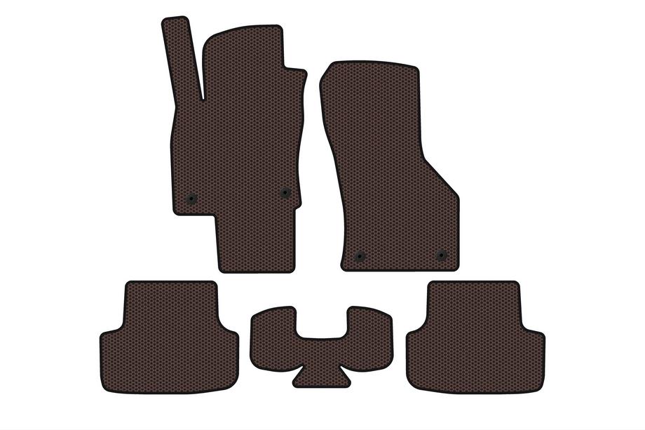 Seat Leon 2013–2020 Gumové autokoberce Carsuit (hnědé) Image