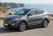 Hyundai Santa Fe 3 2012–2018 Boční nášlapy RedLine Black (2 ks, hliník) fotografie 1