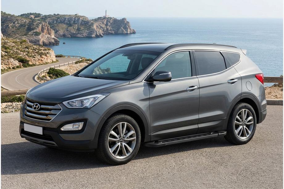 Hyundai Santa Fe 3 2012–2018 Boční nášlapy RedLine Black (2 ks, hliník) Image