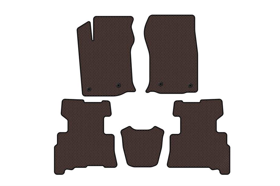 Toyota 4Runner 2009–2024 Gumové autokoberce Carsuit (2 řady, 2014-2024, 7místné, hnědé) Image