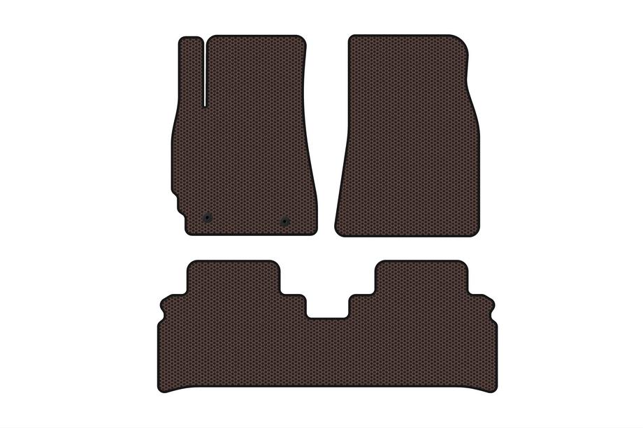Toyota Highlander 2000–2008 Gumové autokoberce Carsuit (hnědé) Image