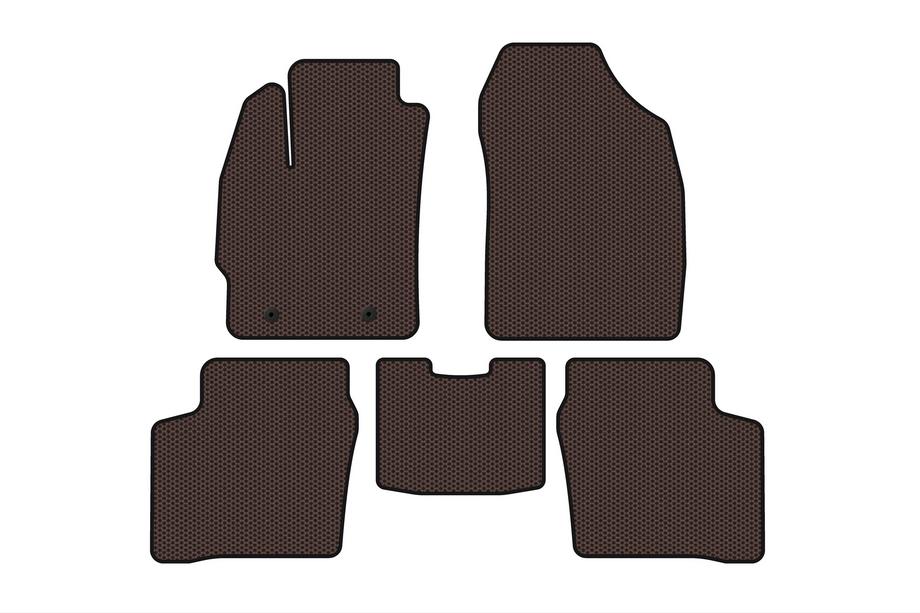 Toyota Prius 2003–2009 Gumové autokoberce Carsuit (LB, hnědé) Image