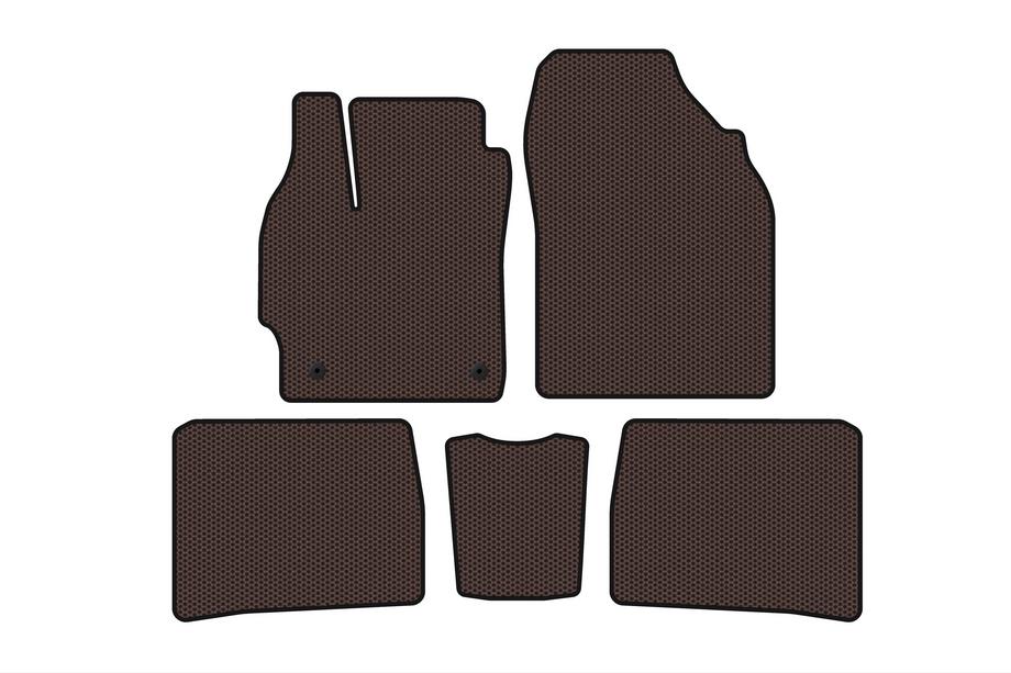 Toyota Prius 2009–2015 Gumové autokoberce Carsuit (LB, hnědé) Image