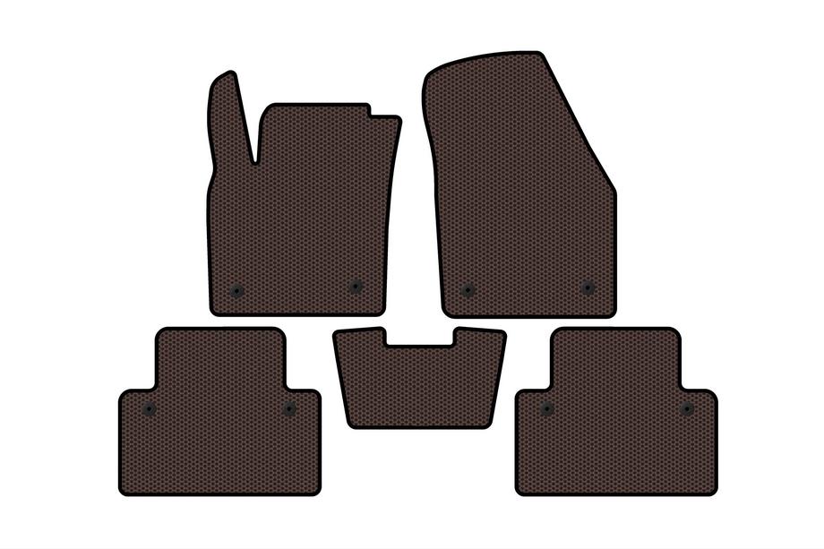 Volvo C30 2006–2012 Gumové autokoberce Carsuit (HB, 3dveřový, hnědé) Image