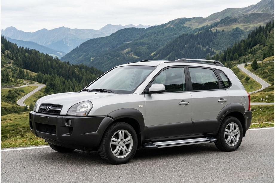 Hyundai Tucson JM 2004– Boční nášlapy Rainbow (2 ks, hliník) Image